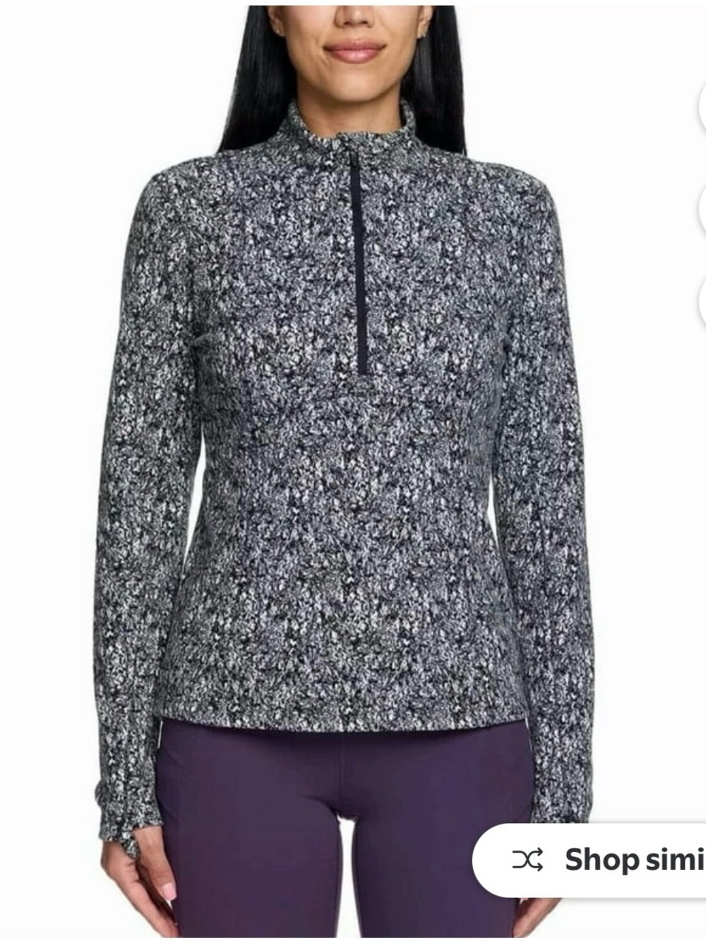 SPYDER Women's Fleece Printed Quarter Zip Sweater Size S